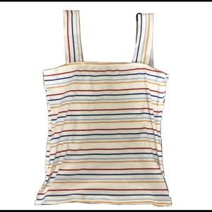 super cute and in style striped box tank